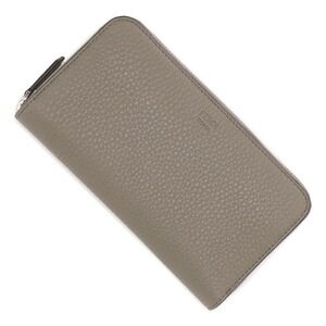 Fendi Beige Zip Around Long Wallet Coin Purse